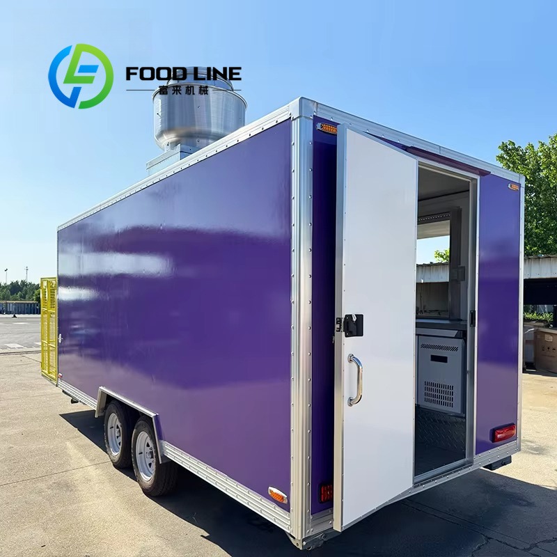 Coffee Van Equipment - Niestandardowy mobilny wózek gastronomiczny, przyczepa, kwadratowy